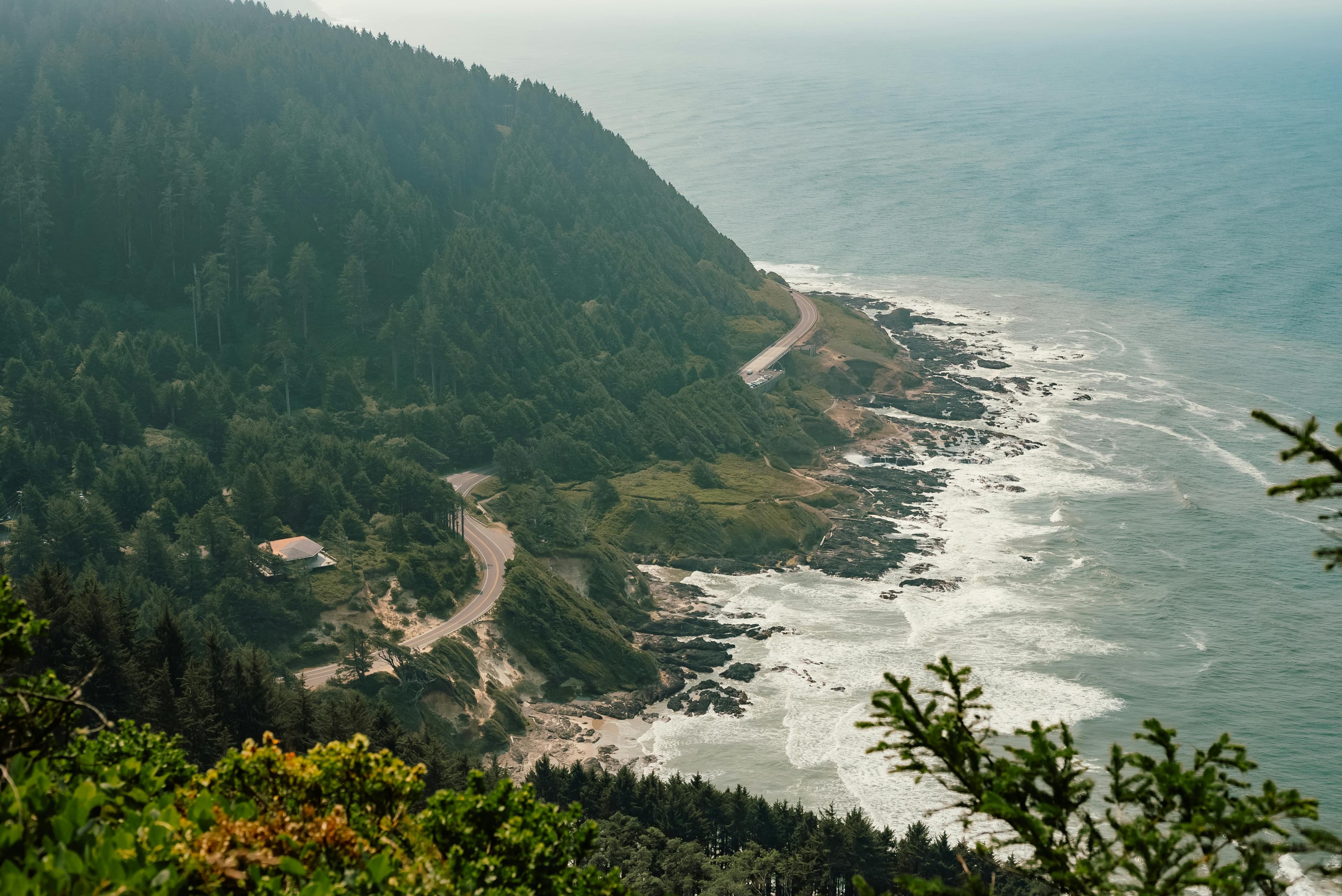 Aerial view of Florence coastline